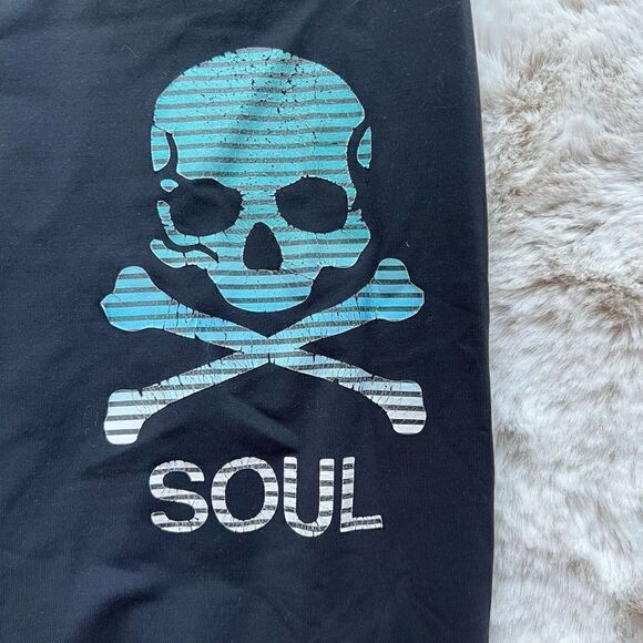 Lululemon x Soul Cycle Crop Logo Leggings Tights Workout Gym Activewear size 6 - Picture 4 of 10